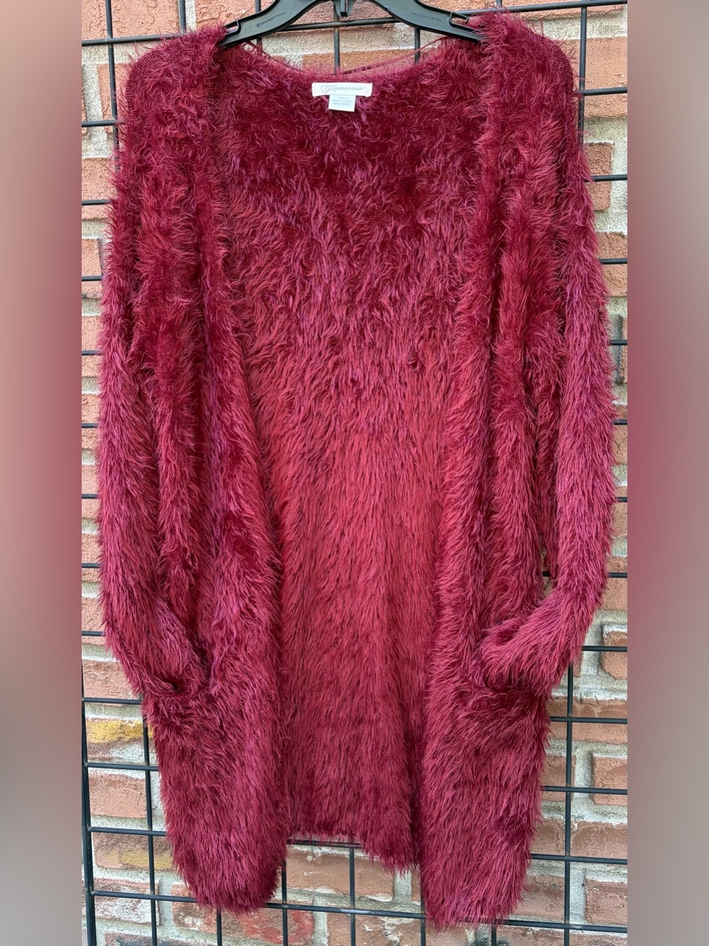 Glamorous Long Faux Fur Eyelash Cardigan